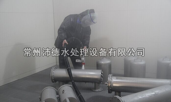 水处理设备喷砂车间1 