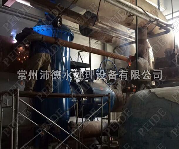 3台多滤芯精密过滤器现场施工