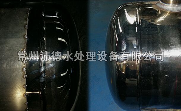 不锈钢水处理设备抛光带纹路和不带纹路对比照