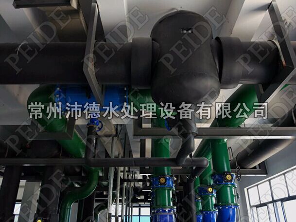螺旋除污器和电子式水处理器现场安装图