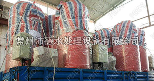 7台自动定压补水装置调试完毕装车发货现场